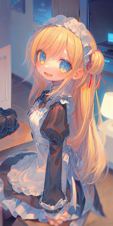 masterpiece, best quality, 1 girl, play,:d
BREAK
classical maid dress