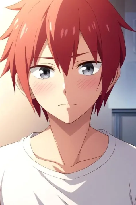 masterpiece, best quality, game cg, 1boy, solo, male focus, looking at viewer, upper body, depth of field, (watercolor illustration, soft pastel colors:1.1), , <lora:takurou_sugawara:0.66>, takurou_sugawara, red hair, grey eyes