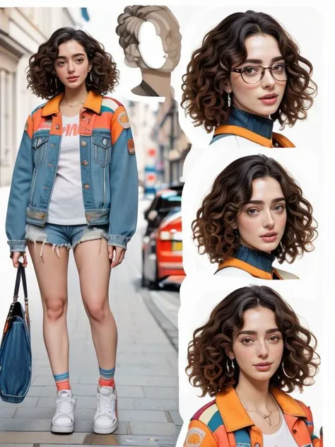 <lora:LCM_LoRA_Weights_SD15:0.8> XGRAPH-Real-Kinkau, (CharacterSheet:1.2), (multiple views, full body, upper body, headshot, reference sheet:1.3)
Angela_Moongarden wearing
denim jacket, striped shirt, and white sneakers
Multiple views of the same character in the same outfit. <lora:CharacterDesign_Concept:1.0>