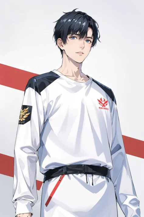 masterpiece, high quality, 1boy,solo,male focus, upper body, yexiu\(quanzhigaoshou\),white shirt,