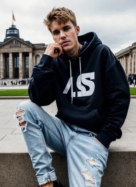 portrait of  sks person, in Berlin, at the Reichstag building,  Ripped jeans and oversized hoodie,  by Henri Cartier-Bresson, epic character composition, natural lighting,
<lora:locon_perfecteyes_v1_from_v1_64_32:0.25>, perfecteyes
<lora:locon_perfectsmile_v1_from_v1_64_32:0.1>, (perfectsmile:0.7) 
<lora:add_detail:0.6> <lora:locon_justinbieber_v1_from_v1_64_32:1>