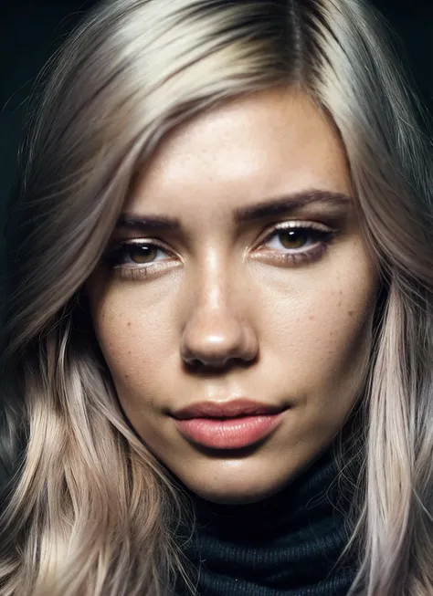 A stunning intricate full color portrait of (sks woman:1), wearing a black turtleneck, epic character composition, by ilya kuvshinov, alessio albi, nina masic, sharp focus, natural lighting, subsurface scattering, f2, 35mm, film grain, <lora:locon_alanahpearce_v1_from_v1_64_32:1.25>
