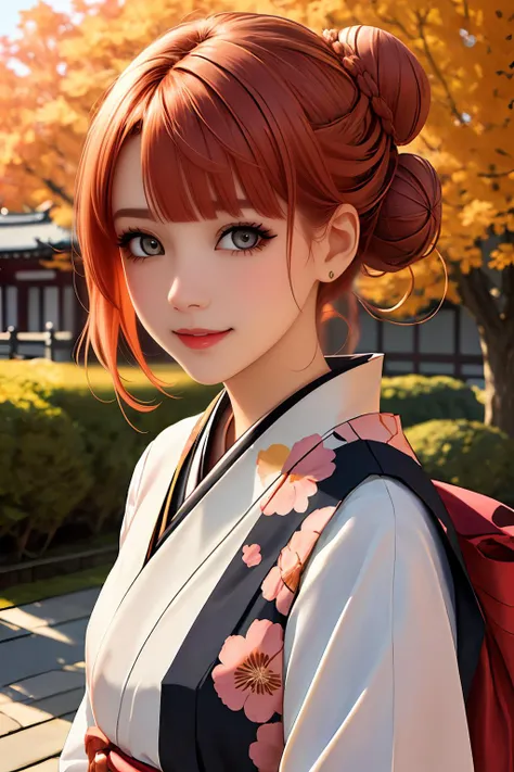 (ultra realistic,32k, masterpiece:1.2),(high detailed skin:1.1),( high quality:1.1),
detailed hair,
intricate detail,
(detailed realistic background:1.3),
realistic lighting,
[cinematic lighting|sunset lighting],
masterpiece,
high quality,
32k,
hyperrealism,
soothing tones,
muted colors,
high contrast,
soft light,
sharp,
artistic photoshoot,
<lora:lora_perfecteyes_v1_from_v1_160:0.8> , perfecteyes eyes,
senior,cute,slender,european, eyes,pale cheeks,square face shape with angular jaw,natural "no-makeup" makeup,detailed hair,
Explore the serene gardens of Tofuku-ji Temple in Kyoto, especially during the autumn season when the maple trees turn into a vibrant display of red, orange, and yellow <lora:uehara_ayumu_loveliveschoolidolfestivalallstars:0.8> uehara_ayumu_loveliveschoolidolfestivalallstars, bangs, medium_hair, yellow_eyes, hair_bun, hair_ornament, single_side_bun, smile, blush, orange_hair, pink_hair, braid, swept_bangs, blunt_bangs, half_updo, green_eyes