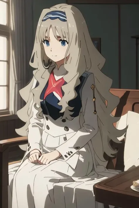best quality, masterpiece, highres, solo, {kokoro_darlinginthefranxx:1.15}, long_hair, blue_eyes, blonde_hair, hairband, parody, 1girl, bangs, closed_mouth, blue_hairband, looking_at_viewer, portrait, anime_coloring, style_parody