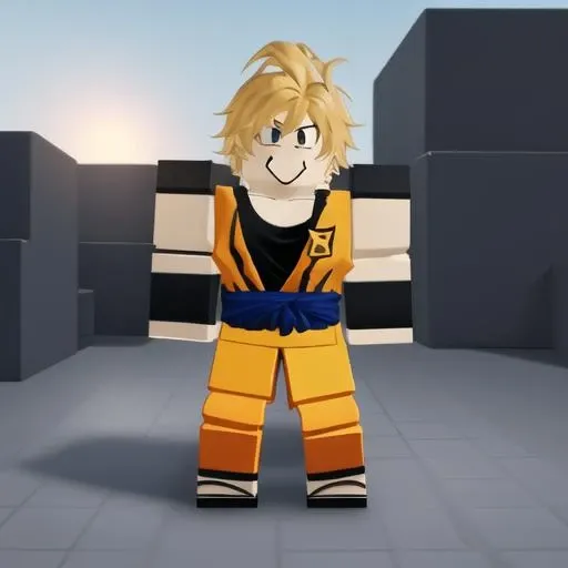 <lora:roblox-09:1> robloxstyle, blockbody, goku, masterpiece, best quality