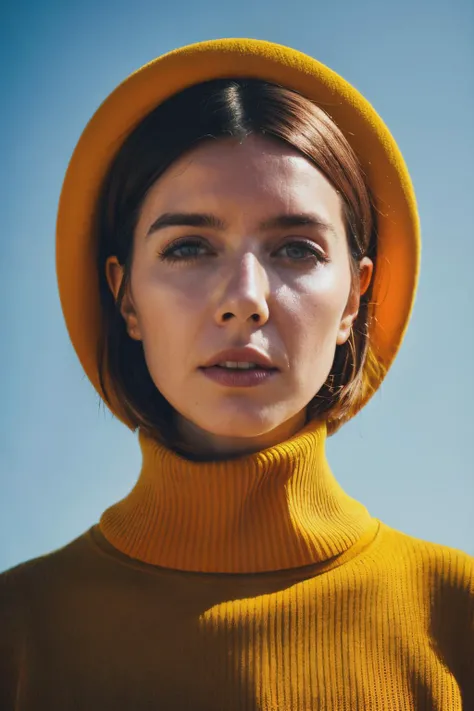 up close portrait of sdy , wearing a yellow floral turtleneck, epic character composition, by ilya kuvshinov, alessio albi, nina masic, sharp focus, natural lighting, subsurface scattering, f2, 35mm,<lyco:StaceyDooley-RealVision-V1.0:1.0>