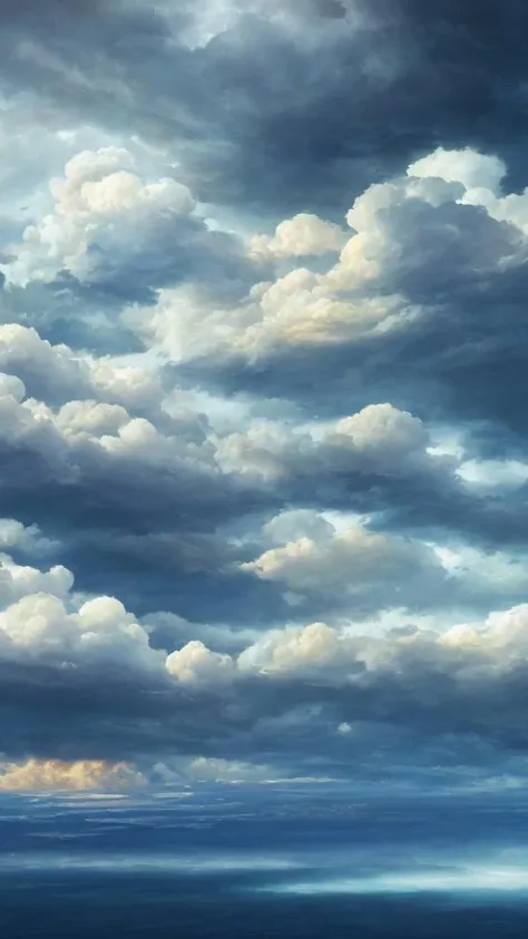 (Cumulus clouds), elden ring style, toxic thunderstorm