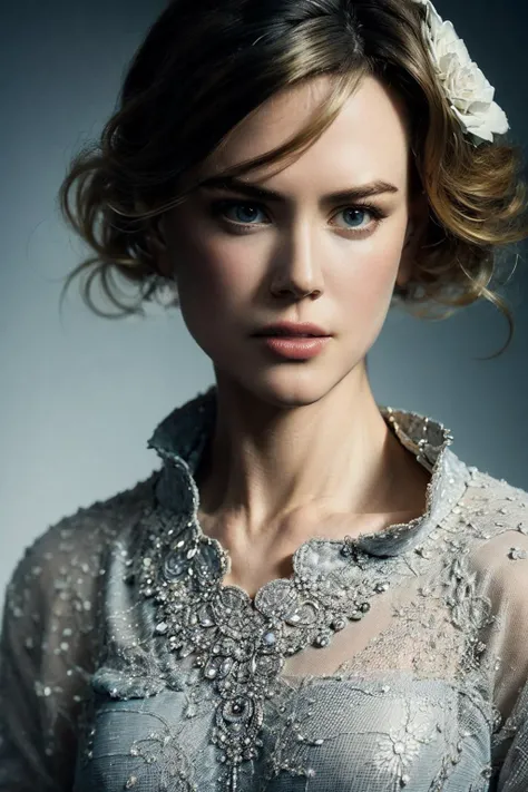 <lora:Nicole_Kidman:1> , <lora:epiNoiseoffset_v2:0.8> (apterus style:1.3), (dark shot:1.4), 80mm, soft light, sharp, exposure blend, medium shot, bokeh, (hdr:1.4), (film grain:1.23), high contrast, (cinematic, teal and orange:0.85), (muted colors, dim colors, soothing tones:1.3), low saturation, (hyperdetailed:1.2), (noir:0.9),(intricate details, hyperdetailed:1.15), modelshoot style, Close-up comic book illustration of a happy skinny woman, 30 years old, with short black hair, wearing fancy tech jacket standing in an airport, ((hands inside pocket)), dramatic lighting, minimalistic, flat colors, washed colors, dithering, lineart, (detailed background:1.3), old aircraft in background, (full body:1.2), (long legs), (depth of field:1.4), (detailed face:1.1), (photo realistic:1.3), symetrical, octane render, 35mm, bokeh, 9:16, (intricate details:1.12), hdr, (intricate details, hyperdetailed:1.15), (natural skin texture, hyperrealism, soft light, sharp:1.2), (detailed skin:1.2)