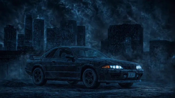 <lora:g1g3r:1>g1g3r 3t3rn1ty dark alien car