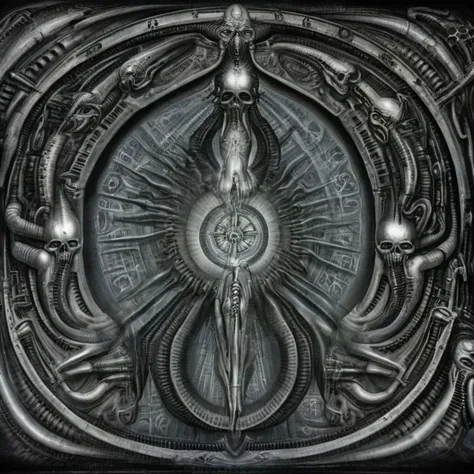 g1g3r,<lora:g1g3r:1.00>, sororoity sisters dared into being cultists. univeristy co-eds performing a successful ritual summoning of an erotic lovecraftian horror, inspired by Lovecraft, drawn by Giger, 2020s sorority basement, highly detailed, realistic, cute undergraduates (20 years old, perky breasts, college students, latex), occult summoning circle (chalk signs, occult symbols)