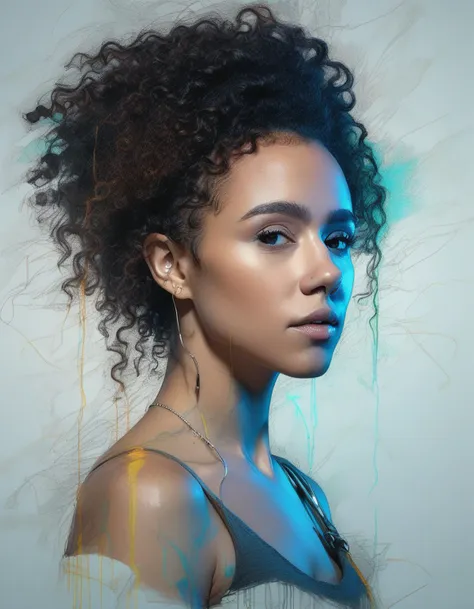 nthlemmnlmssdr woman,   wearing fancy street wear, neon light, ((centered| intricate| highly detailed| breathtaking beauty| precise lineart| vibrant| comprehensive cinematic| Carne Griffiths| Conrad Roset, 8k, oil painting)), cinematic lighting, best quality, highres, dynamic pose, <lora:Nathalie Emmanuel-000007:1.0>