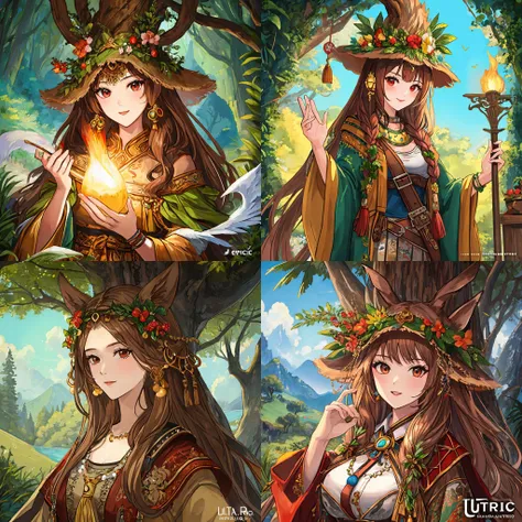 (masterpiece, best_quality, ultra-detailed:1.3), epic, illustration, welcoming, Teak tree druid
