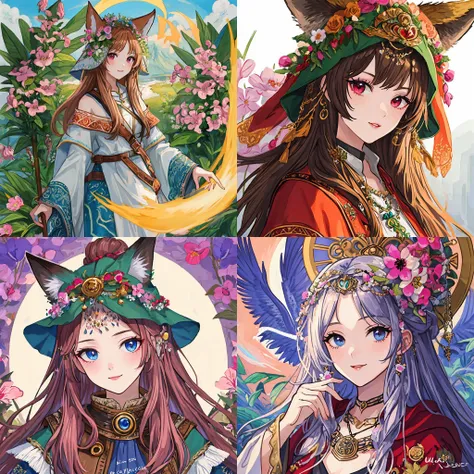 (masterpiece, best_quality, ultra-detailed:1.3), epic, illustration, welcoming,wildlife druid,