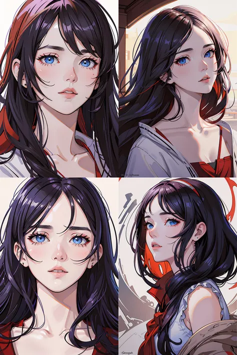 portrait Anime kaya scodelario, skins, cute-fine-face, black-hair, blue eyes, pretty face, realistically shaded, Perfect face, fine details. Anime. skins, realistic shaded lighting by Ilya Kuvshinov, katsuhiro otomo, ghost-in-the-shell, magali villeneuve, artgerm, rutkowski, WLOP Jeremy Lipkin, Giuseppe Dangelico Pino, Michael Garmash, Rob Rey