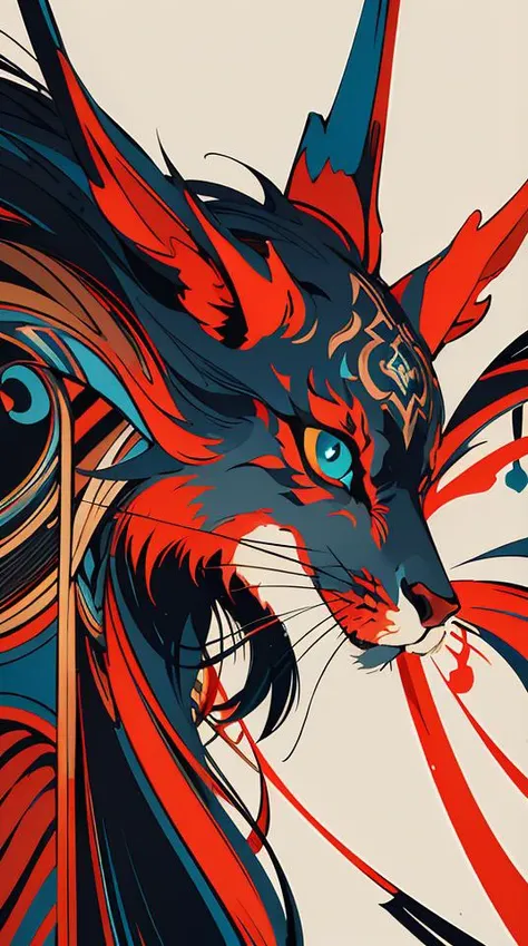 Abstract, 8K, photo shot from front, mid-body portrait, highly-detailed, (flat color:1.1),(colorful:1.3),(masterpiece:1.2), best quality, masterpiece, original, extremely detailed wallpaper, looking at viewer,
oriental city,eastern architecture,a lot of details,mysterious expression, in a modern and abstract setting, with bold and colorful abstract art, blurred background, bright lighting,