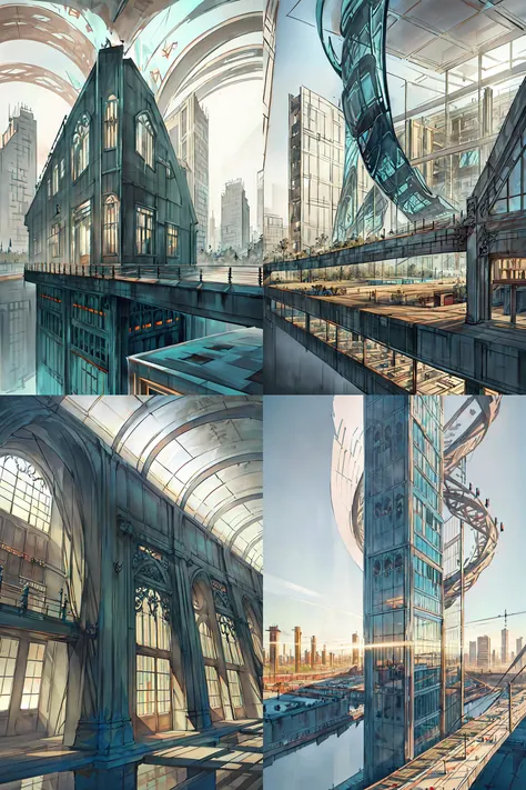 masterpiece, best quality,
The building looks like a giant twisted ribbon, curving and looping around itself. It is made of glass and steel, reflecting the light and the surrounding scenery. It has no windows or doors, only openings that lead to different levels and sections. It is a masterpiece of architecture and engineering, a stunning example of creativity and innovation.
<lora:Moxin_10:0.7> <lora:Shukezouma-1.1:0.3>