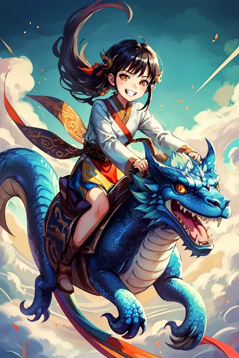 erjie<lora:Threesister-erjiev2:0.1>, grin to riding a spiral loong on the clody sky, <lora:riding_a:0.7>,<lora:loong2-000015:0.1>, <lora:add_detail:0.1>
best quality, masterpiece,8k,highest texture,highres,soft light,perfect shadow,
all creature in same proportions, all faces and pictures must be different, use all spectre of your different emotions from happiness to anger, do what you want and how you want,