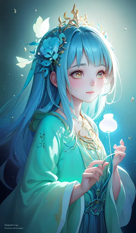 a surreal Bioluminescent, very very very cute Silene in a happy world by Daniel Merriam, Trending on Artstation, oil on Canvas by Elena Zhurikhina and Goro Fujita and Charlie Bowater, octane render, 4k, 8k, HD,