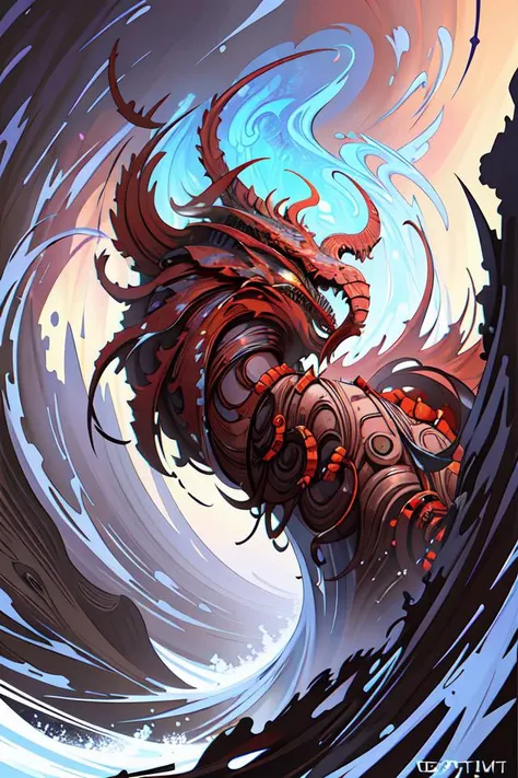 eye of the storm, twister, vortex, round, by greg rutkowski and jeffrey smith, trending on artstation