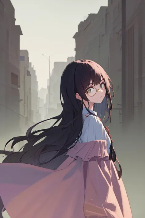 masterpiece, best quality, highres, 1girl monocle <lora:monocle_2:1> from side, looking at viewer