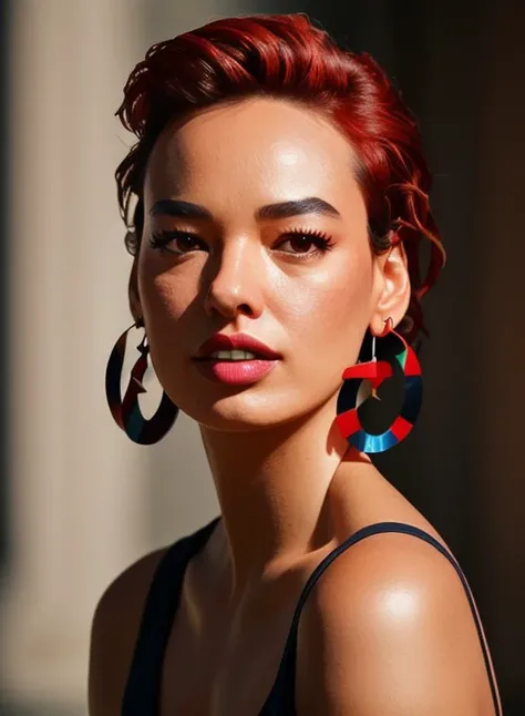 portrait photo of (zxzxseda:1.2) a model by Flora Borsi, style by Flora Borsi, bold, bright colours, Mohawk haircut, ((Flora Borsi))
<lora:seda-000007:0.9>,, Photorealistic, Hyperrealistic, Hyperdetailed, analog style, hip cocked, demure, low cut, black lace, detailed skin, matte skin, soft lighting, subsurface scattering, realistic, heavy shadow, masterpiece, best quality, ultra realistic, 8k, golden ratio, Intricate, High Detail, film photography, soft focus