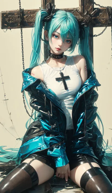Beautiful Catrina Rose Crown, hair ornaments、Earrings、tattoo、good_punk, 1 Girl, alone,、Highest quality, Realistic, Some very detailed illustrations, Beautiful attractive anime girl,(Mini Dress:1.4), miku hatsune, Slim body, Tied Hair,(Pink Hair:1.4),girl, Photo of, Full Body Shot, Beautiful Blue Eyes:1.4, Converted,earring、hair ornaments、gem、miku hatsune、(Skull Knight Graveyard Wallpaper:1.4), Unreal Engine:1.4,Ultra-high resolution,Best Quality:1.4, Realistic:1.4, Skin Texture:1.4, masterpiece:1.8,(detailed:1.4),
