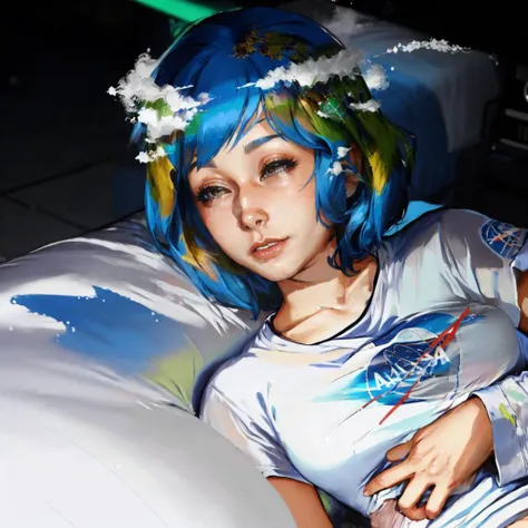 (masterpiece, best quality:1.2), solo, 1girl, earth-chan, IncrsLimmyWakingUpMeme, white shirt, short sleeves <lora:gijinkaseries_earth-11:0.9> <lora:LimmyWakingUpMeme:1>