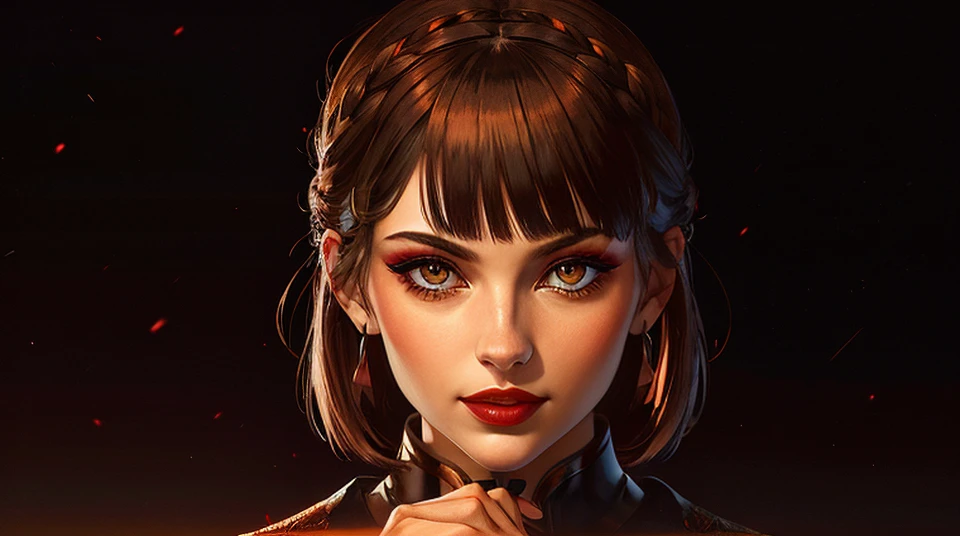 <lora:Makoto:0.75> photo-of-Niijima-Makoto-\(Persona-5\)-(brilliant-red-eyes:1.2)-(short-brown-hair-in-a-crown-braid-with-bangs)-Japanese-woman-wearing-shuujin-academy-school-uniform seductive-smirk-pink-lipstick BREAK front-view-face-portrait-stylish-sensual-professional-high-contrast-detailed-detailed-skin-film-grain-high-quality-warm-colors-colorful <lora:add_detail_v5:0.8> <lora:FujiVelvia50:0.35> <lora:color_temperature_slider_v1:1> OverallDetail <lora:Volumetric Lighting_20230531200634:0.2> volumetric-lighting-backlight-rim-light <lora:epi_noiseoffset2:0.25> by-Olivia-De-Berardinis