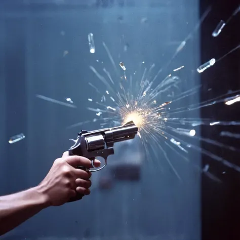 cinematic film still of <lora:Hong Kong action cinema style:1>
<lora:Kodak Motion Picture Film Style v4:0.3>
In the 1980's In Hong Kong China a bullet is hitting a wall of glass very fast,no humans,realistic,glass,debris,broken glass,Asian,cinematic,action-themed,violence,aim,aiming,pointing,Kodak,Film style, style,film grain,film contrast,action packed,serious,stunt,Hong Kong action cinema style,Asian,cinematic,action-themed,violence,aim,aiming,pointing,Kodak,Film style,moviee,film grain,film contrast,action packed,serious,stunt,Hong Kong action cinema style, shallow depth of field, vignette, highly detailed, high budget, bokeh, cinemascope, moody, epic, gorgeous, film grain, grainy