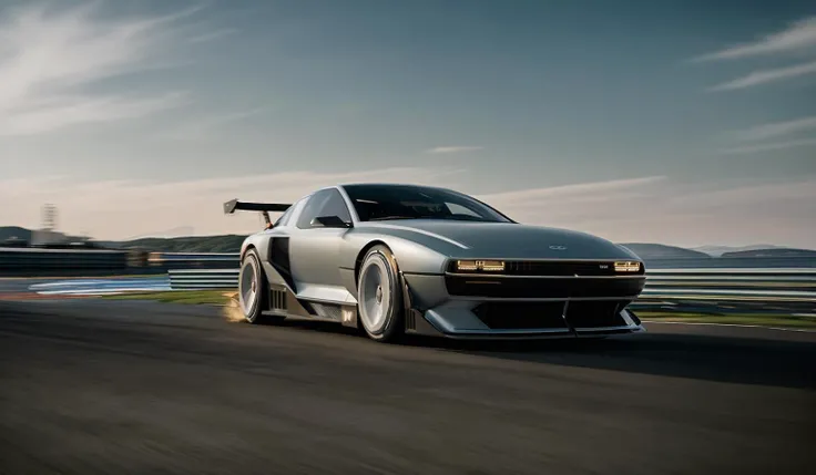 ((masterpiece,best quality)), nv74 car, with (concept rims), no humans, seaside, shore, moving, motion blur, speed effect, ultra-detailed, 4k, highres, cinematic, <lora:nv74:1>