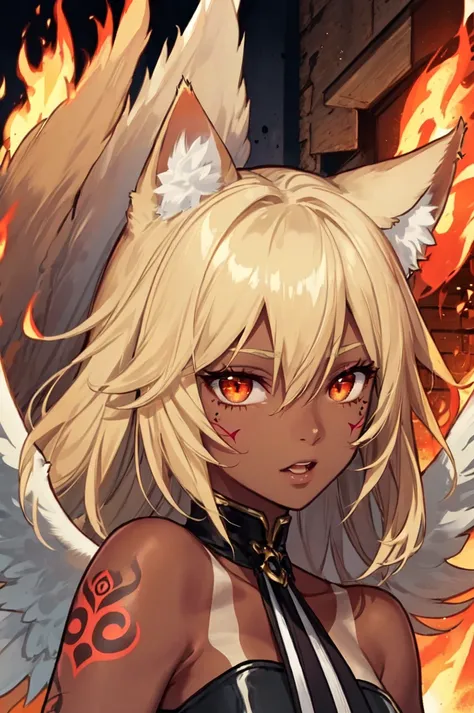 1girl, solo, brown eyes, blonde hair, detailed hair, detailed face, detailed eyes, official art,  NagiDark  ThisisNotFine