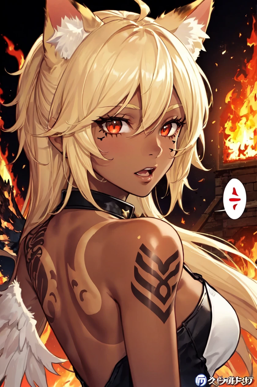 1girl, solo, brown eyes, blonde hair, detailed hair, detailed face, detailed eyes, official art, NagiDark ThisisNotFine