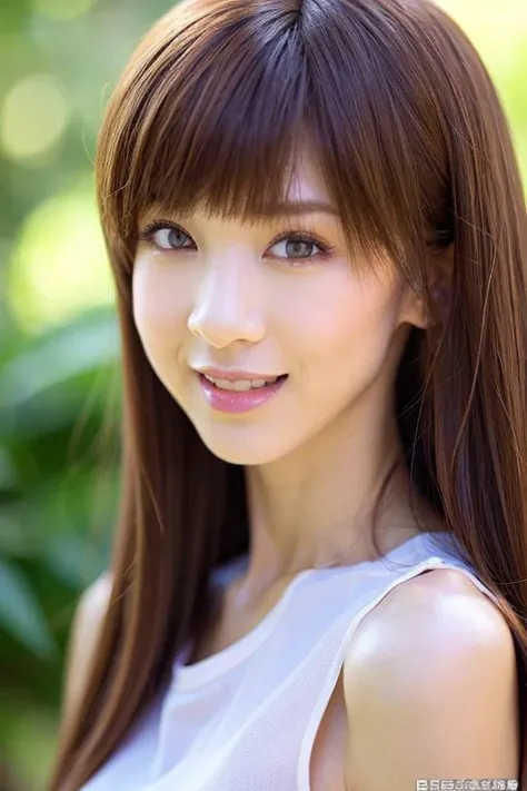 (highest quality, 8k, 32k, masterpiece, Ultra-high resolution:1.1),Cute Japanese Women Photos, Woman with red hair and green eyes, Idol-like Japanese girl&#39;s face, Real and cute photos, Natural and cute anime faces, Photorealistic anime girl rendering, Cute round green eyes, A beautiful face with a bright green base, Her hairstyle is short and deep orange., Realistic anime 3D style, Short brown hair and big eyes, Real and beautiful eyes, Photorealistic photography, Beautiful realistic face, Photo quality so good it&#39;s hard to believe it&#39;s real, Human skin texture,Only one person draws,An idol-like smile that everyone loves