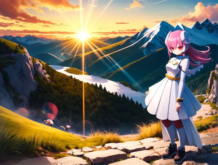 SFW, Solo:1.3, ((full body):1.2),
MedabotV2, cute girl with a round face, long dress, baggy sweeter, in the mountains at sunrise, windy,
nice hands, perfect hands,
<lyco:GoodHands-beta2:1.0>