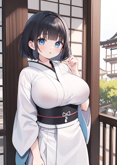 ((top-quality、8K、masterpiece:1.3))、voluptuous woman、1girl in、(Slender figure:1.2)、dark brown hair、short hair, hyperdetailed face、Detailed lips、A detailed eye、二重まぶた、(huge-breasted:1.2)、winter clothes, japan train station,