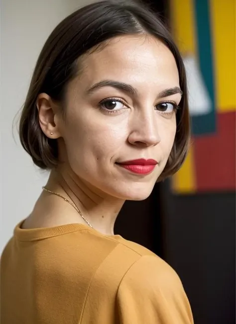 close up portrait of sks woman , by Flora Borsi, style by Flora Borsi, bold, bright colours, ((Flora Borsi)), by William Eggleston, <lora:lora-small-aoc-v1:1>