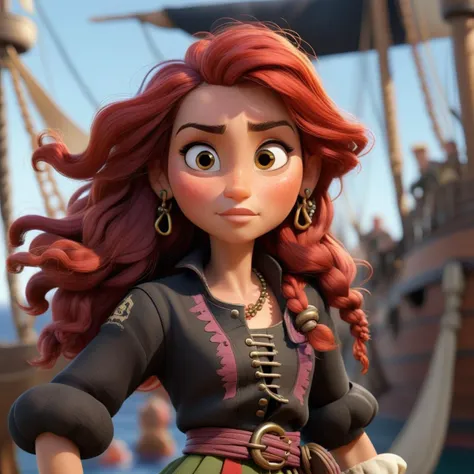 Pixar animated character of a brave spanish pirate woman, <lora:anarmas2_xl4_standard-merger_36_55_70_92_025_025_025_025:1.1>