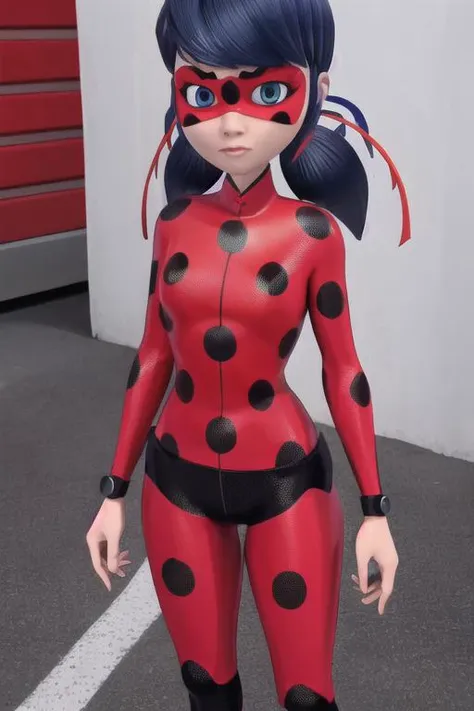 Ladybug extremamente realista, muito linda, sexy, extremamente realista, bunda grande, pernas grossas, Fitness