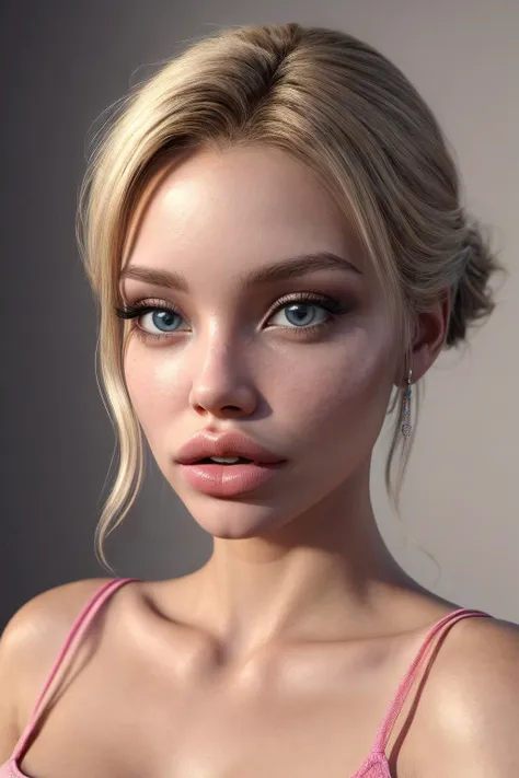 (a scientist creates a new species:1.1), 1girl, masterpiece, best quality, (photorealistic:1.4), a photo of a beautiful woman, evening, skinny, blonde hair, updo, detailed face, small breasts, <lora:add_detail:0.8>, big lips bimbo lips, pink lips, <lyco:biglips-v2:1.0>