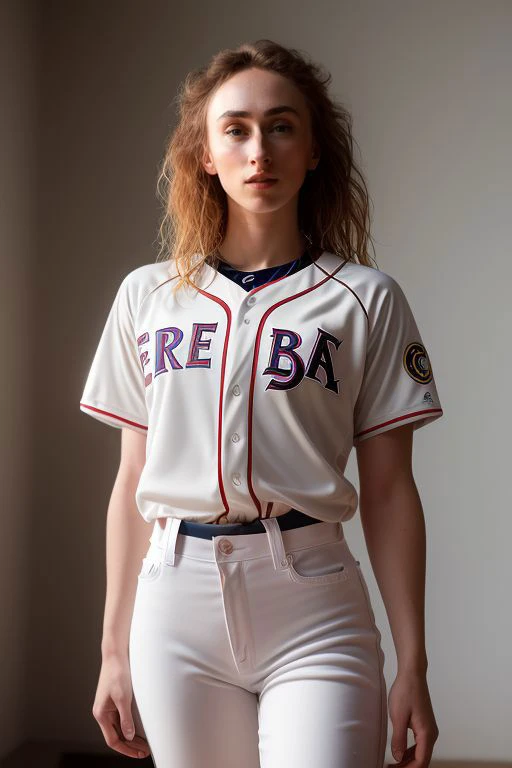 DEN_yana_west,
playing baseball and wearing a baseball uniform swinging a bat, baseball uniform, playing baseball, baseball,
bokeh, f1.4, 40mm, photorealistic, raw, 8k, textured skin, skin pores, intricate details <lora:epi_noiseoffset2:1>, epiCRealism, <lora:ClothingAdjuster3:-0.8>