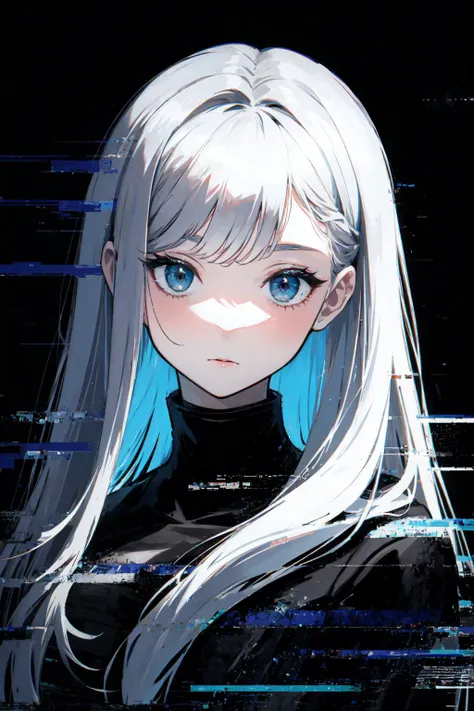 (best art,:1.3),
silver theme,black theme,white theme,blue theme,long hair ultra high res, masterpiece, best quality,glitching  <lora:Glitching:0.8>