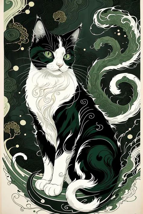<lora:mdrnkz3:1> cat in the style of mdrnkz3