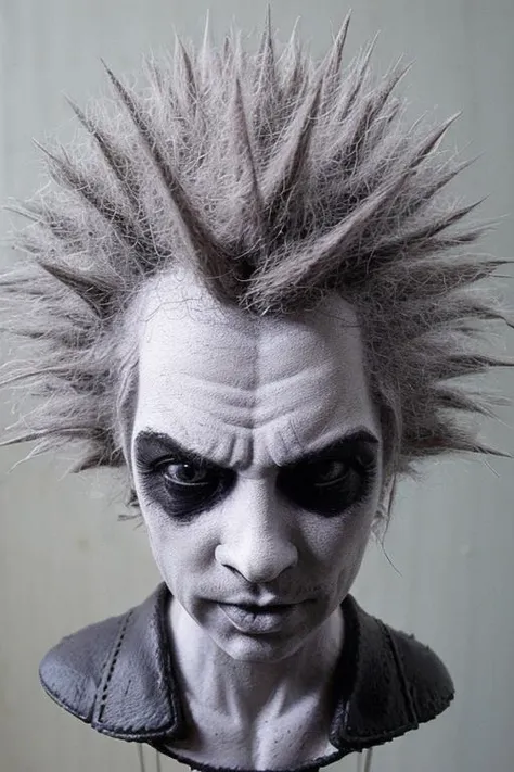 punks not dead, <lora:Gorshok:1> , clay art