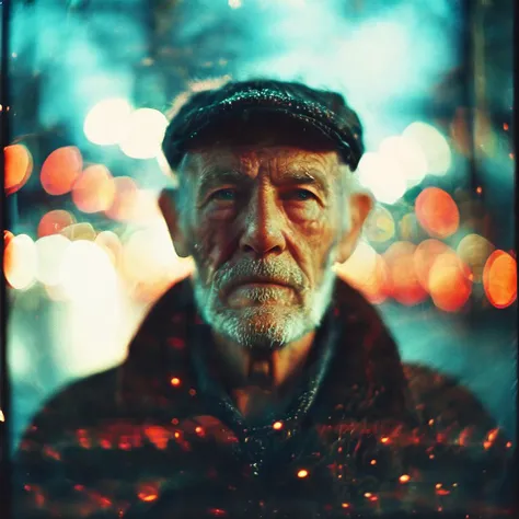 portrait of an old man <lora:Toy_Camera:1.0>, film, bokeh, professional, blur, lomo