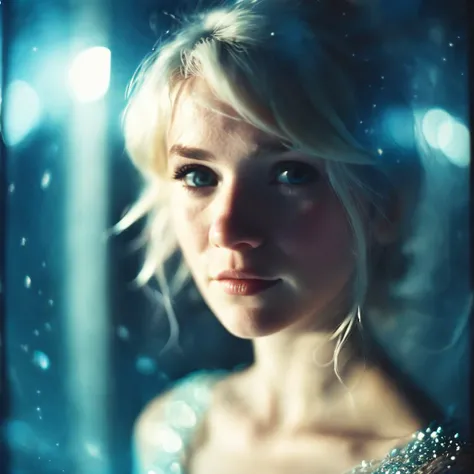 portrait of Elsa from Frozen   <lora:Toy_Camera:0.8>,  film, bokeh, professional, blur, lomo