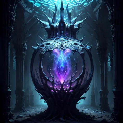 <lora:GothicHorrorAI:.8>, GothicHorrorAI psychedelic magic ,