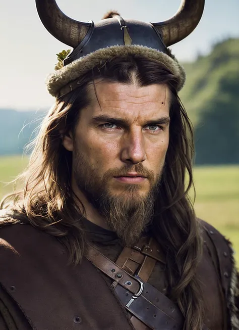 An intricate full color portrait of sks person:1 as (viking warrior), (barbarian), epic character composition, by ilya kuvshinov, alessio albi, nina masic, sharp focus, natural lighting, subsurface scattering, f2, 35mm, film grain, <lora:locon_tomcruise_v1_from_v1_64_32:1.25>