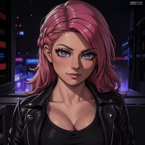 Best_QualityPos, RAW photo, intricate details, best quality, 8k uhd, soft lighting, 1girl, solo, alexa bliss, blue eyes, long hair, multicolored hair, pink hair, blonde hair, black collared shirt <lora:Alexa_Bliss:0.6> <lora:exposure_control_v10:-0.45>