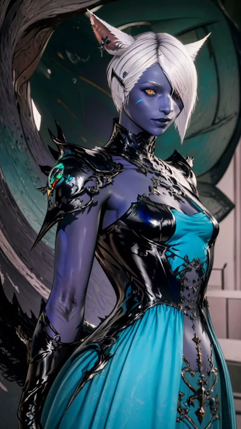 (high resolution), (best quality), (masterpiece), ((ultra-detail)), (masterpiece), detailed, intricate detail, androgenous, ((slime creature)), ((solo_focused)), ((male/female)), silver hair, short hair, mature, handsome, beautiful, ((full body)), toned body, athletic, looking at viewer, armored, cocky, closed_mouth, exuding a dark aura, wearing a white shirt, ((topwear:(chainmail)), ((bottomwear:(leather_pantsr:blrown))), ((handwear:(vambraces))), simple background, menacing, serious, hunter