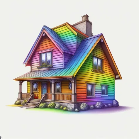 RainbowPencilRockAI house <lora:RainbowPencilRockAI:.7>
